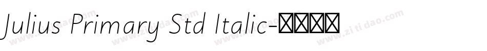Julius Primary Std Italic字体转换